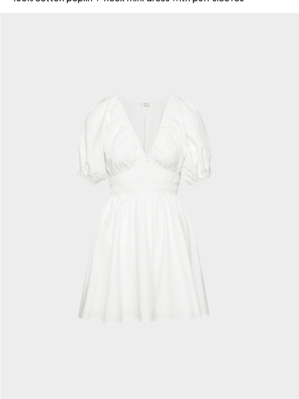 Wilfred Mason Poplin Puff Sleeve Mini Dress